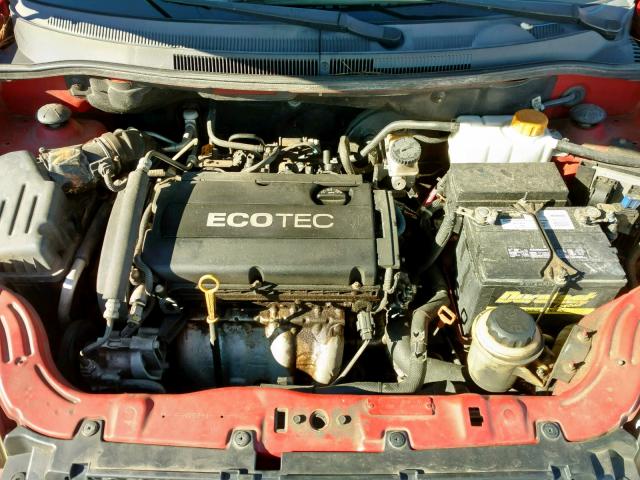 KL1TD5DEXAB124665 - 2010 CHEVROLET AVEO LS RED photo 7