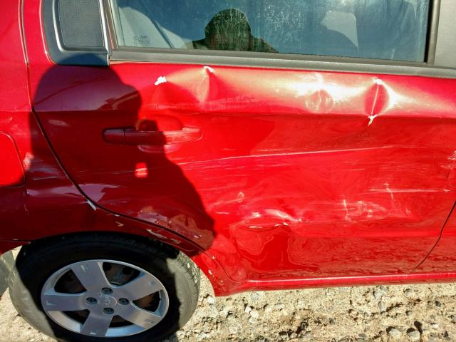 KL1TD5DEXAB124665 - 2010 CHEVROLET AVEO LS RED photo 9