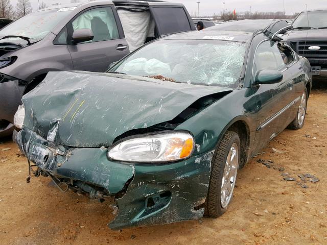 4C3AG52H91E086108 - 2001 CHRYSLER SEBRING LX GREEN photo 2