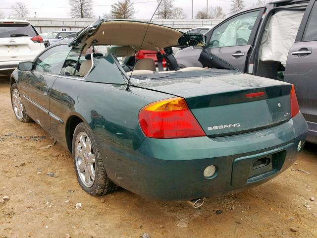 4C3AG52H91E086108 - 2001 CHRYSLER SEBRING LX GREEN photo 3