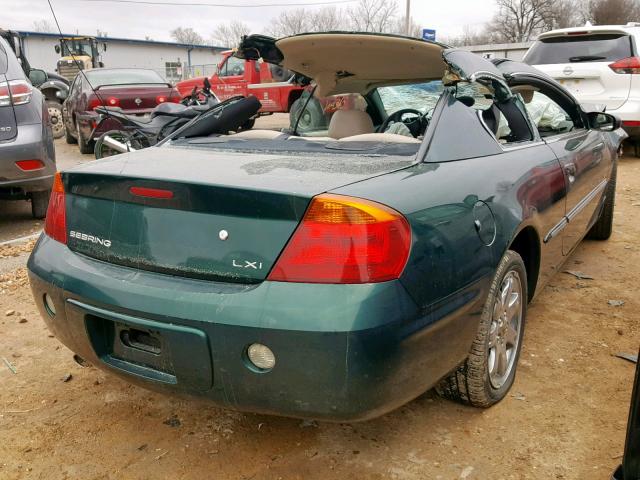 4C3AG52H91E086108 - 2001 CHRYSLER SEBRING LX GREEN photo 4