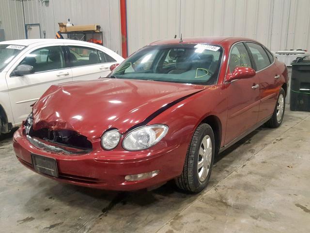 2G4WC562351141840 - 2005 BUICK LACROSSE C RED photo 2