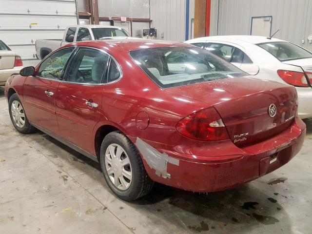 2G4WC562351141840 - 2005 BUICK LACROSSE C RED photo 3