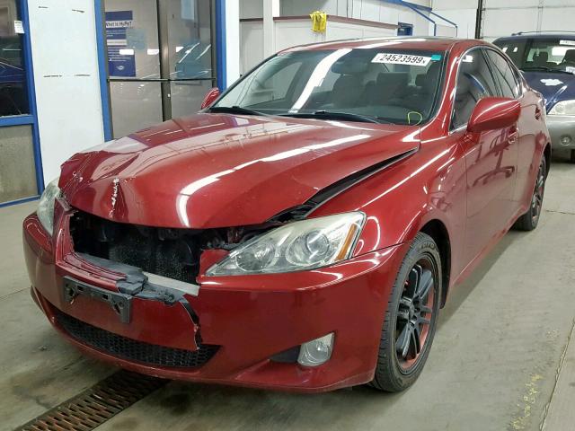 JTHCK262X82023649 - 2008 LEXUS IS 250 RED photo 2