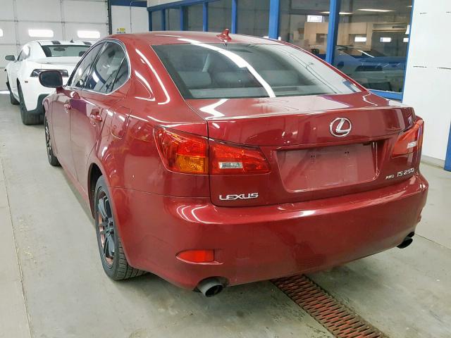 JTHCK262X82023649 - 2008 LEXUS IS 250 RED photo 3