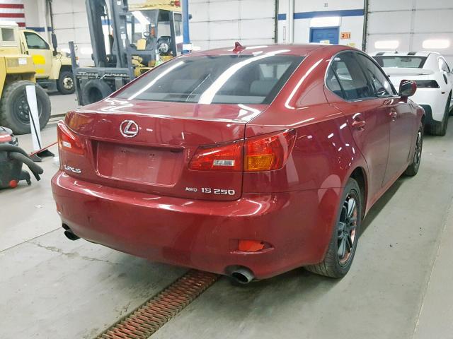 JTHCK262X82023649 - 2008 LEXUS IS 250 RED photo 4