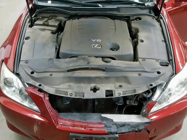 JTHCK262X82023649 - 2008 LEXUS IS 250 RED photo 7