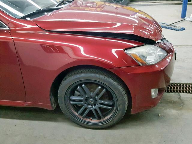 JTHCK262X82023649 - 2008 LEXUS IS 250 RED photo 9