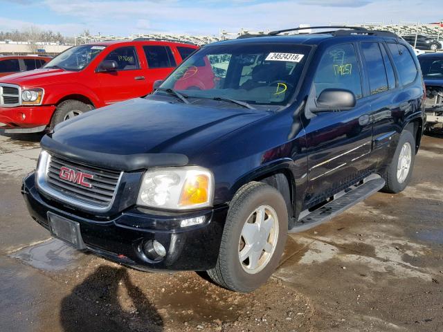 1GKDT13S222146360 - 2002 GMC ENVOY BLACK photo 2