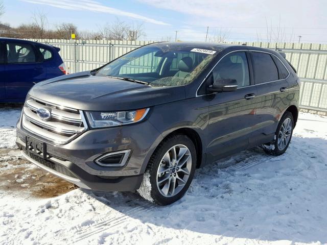 2FMPK4K80JBC20172 - 2018 FORD EDGE TITAN GRAY photo 2