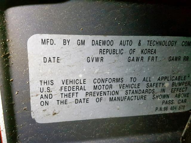 KL1TD56676B535616 - 2006 CHEVROLET AVEO BASE ნაცრისფერი ფოტო 10