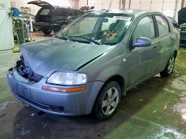 KL1TD56676B535616 - 2006 CHEVROLET AVEO BASE ნაცრისფერი ფოტო 2