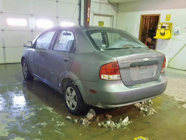 KL1TD56676B535616 - 2006 CHEVROLET AVEO BASE ნაცრისფერი ფოტო 3