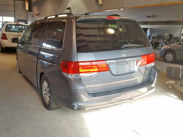 5FNRL38408B412195 - 2008 HONDA ODYSSEY EX GRAY photo 3