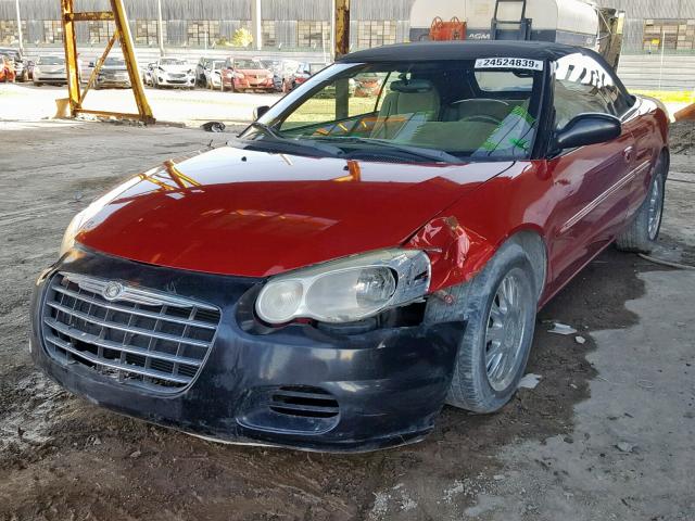 1C3EL45X74N380798 - 2004 CHRYSLER SEBRING LX MAROON photo 2