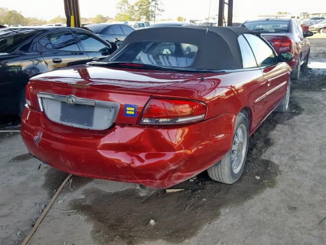 1C3EL45X74N380798 - 2004 CHRYSLER SEBRING LX MAROON photo 4