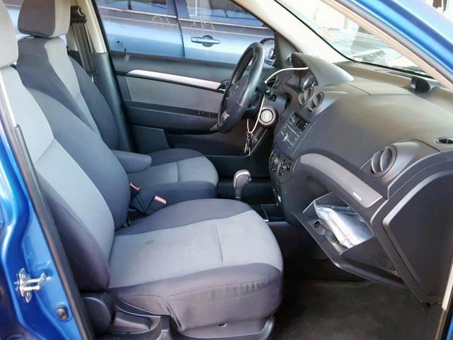 KL1TD66E49B305551 - 2009 CHEVROLET AVEO LS BLUE photo 5
