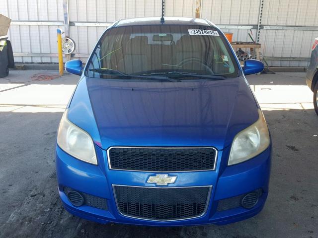 KL1TD66E49B305551 - 2009 CHEVROLET AVEO LS BLUE photo 9