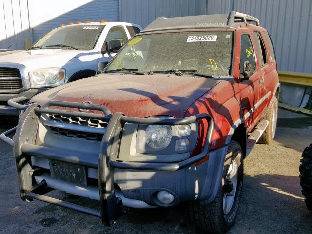 5N1ED28YX4C686600 - 2004 NISSAN XTERRA XE RED photo 2