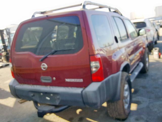 5N1ED28YX4C686600 - 2004 NISSAN XTERRA XE RED photo 4