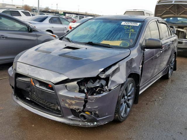 JA3AV66V49U026536 - 2009 MITSUBISHI LANCER RAL GRAY photo 2