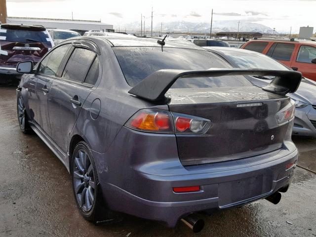 JA3AV66V49U026536 - 2009 MITSUBISHI LANCER RAL GRAY photo 3