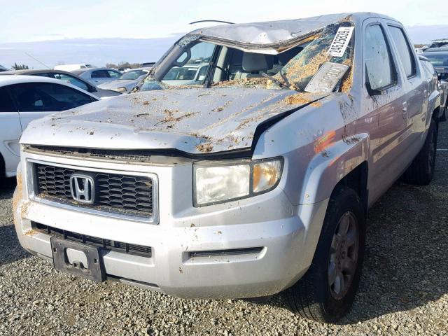 2HJYK16307H529096 - 2007 HONDA RIDGELINE SILVER photo 2