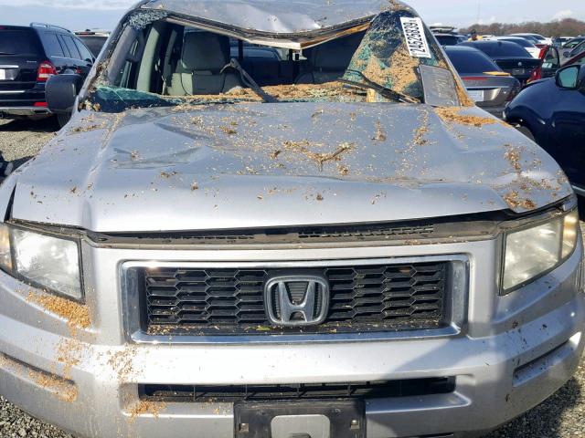 2HJYK16307H529096 - 2007 HONDA RIDGELINE SILVER photo 7