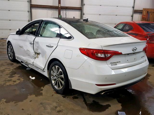 5NPE34AF5GH397337 - 2016 HYUNDAI SONATA SPO WHITE photo 3