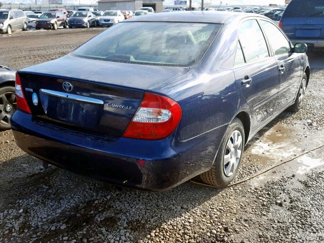 4T1BE32K93U247438 - 2003 TOYOTA CAMRY LE BLUE photo 4