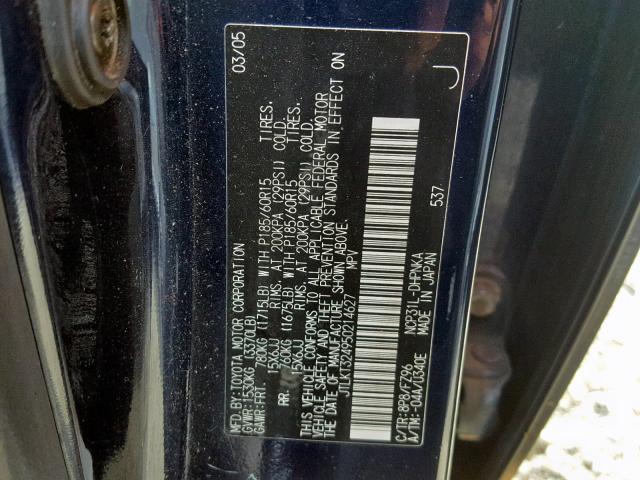 JTLKT324950214627 - 2005 TOYOTA SCION XB Көк фото 10