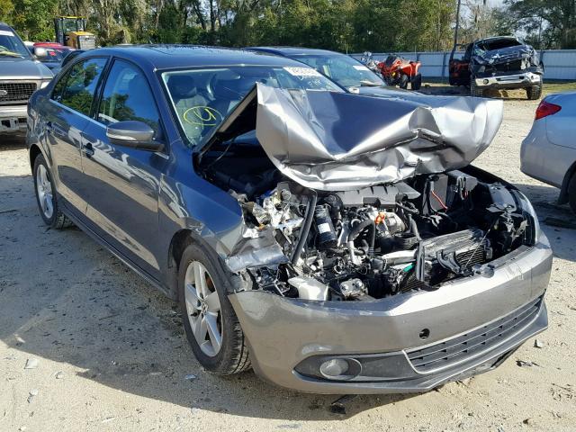 3VWLL7AJXBM130689 - 2011 VOLKSWAGEN JETTA TDI GRAY photo 1