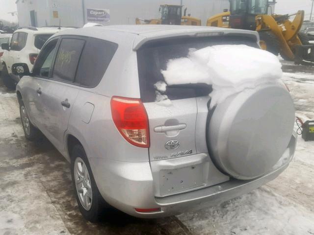 JTMBK33V185060542 - 2008 TOYOTA RAV4 SILVER photo 3