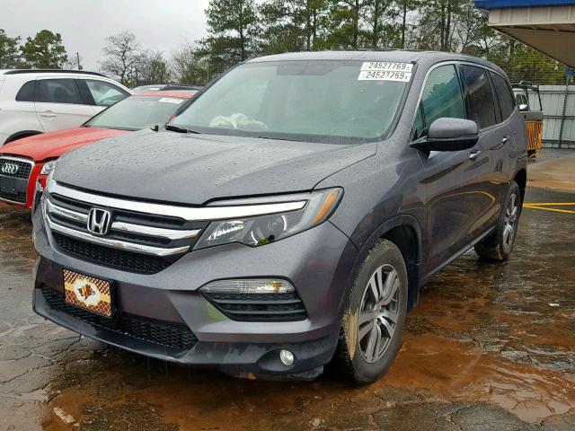 5FNYF5H53HB001008 - 2017 HONDA PILOT EXL GRAY photo 2