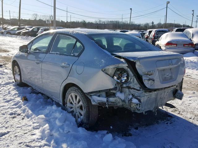 2HGFB2F99CH527588 - 2012 HONDA CIVIC EXL BLUE photo 3