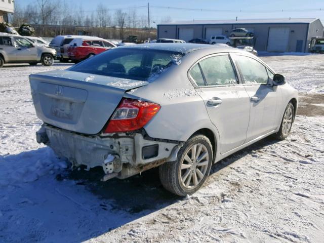 2HGFB2F99CH527588 - 2012 HONDA CIVIC EXL BLUE photo 4