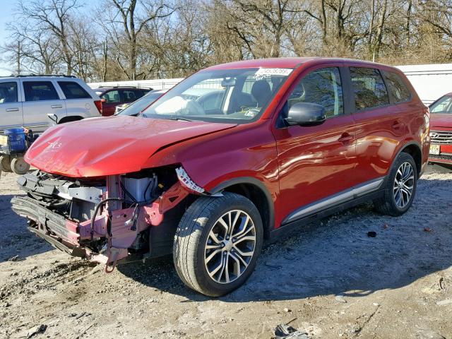 JA4AZ3A35JZ033359 - 2018 MITSUBISHI OUTLANDER MAROON photo 2