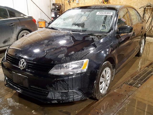 3VW2K7AJXDM276219 - 2013 VOLKSWAGEN JETTA BASE BLACK photo 2