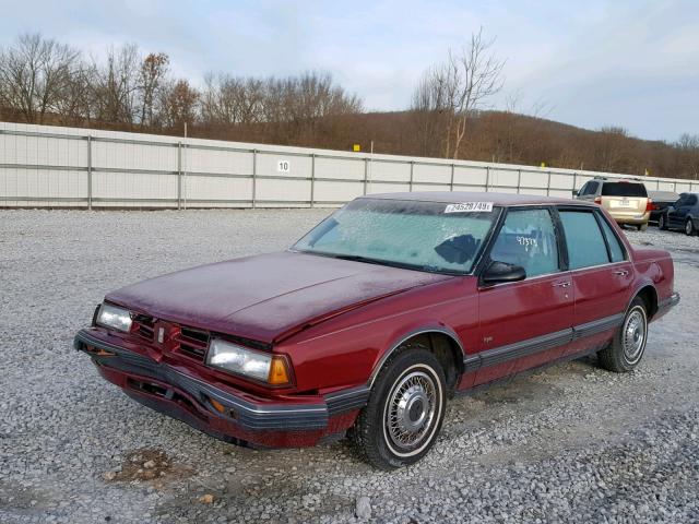 1G3HN54CXM1815442 - 1991 OLDSMOBILE 88 ROYALE MAROON photo 2