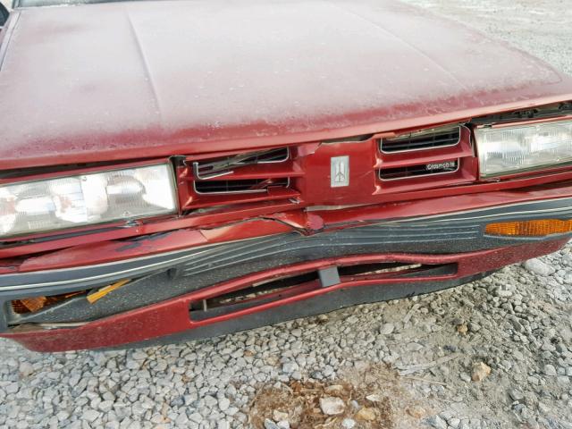 1G3HN54CXM1815442 - 1991 OLDSMOBILE 88 ROYALE MAROON photo 9