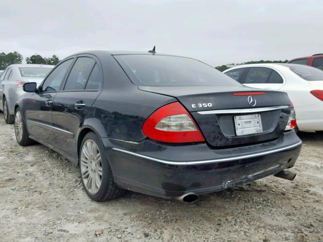 WDBUF56X18B185787 - 2008 MERCEDES-BENZ E 350 BLACK photo 3