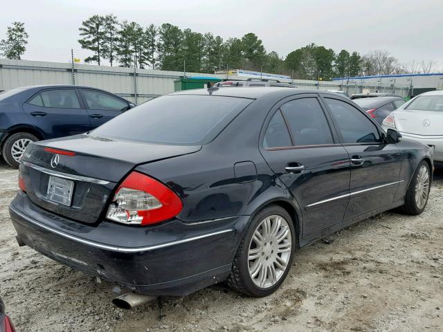 WDBUF56X18B185787 - 2008 MERCEDES-BENZ E 350 BLACK photo 4