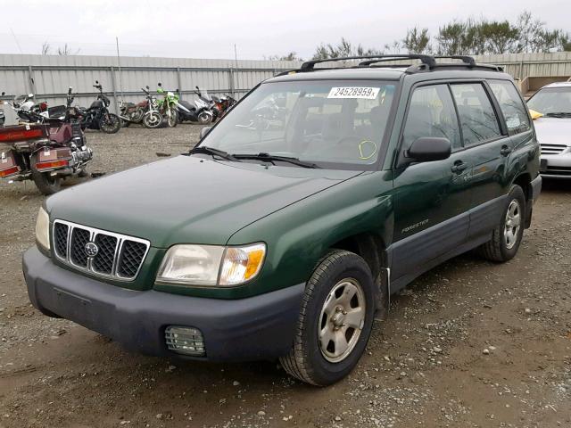 JF1SF63572H744092 - 2002 SUBARU FORESTER L GREEN photo 2