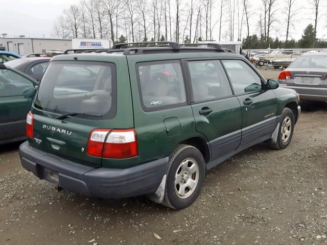 JF1SF63572H744092 - 2002 SUBARU FORESTER L GREEN photo 4