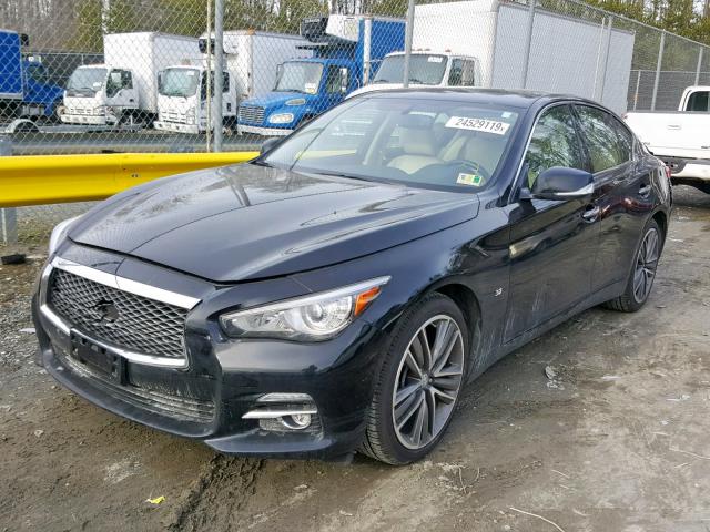 JN1BV7AR8FM403485 - 2015 INFINITI Q50 BASE BLACK photo 2