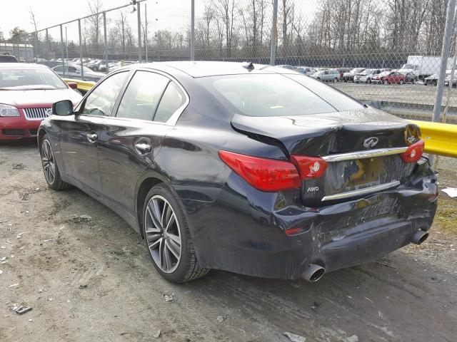 JN1BV7AR8FM403485 - 2015 INFINITI Q50 BASE BLACK photo 3