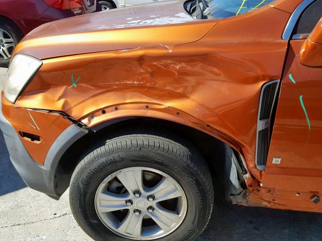 3GSCL33P58S653592 - 2008 SATURN VUE XE ORANGE photo 9