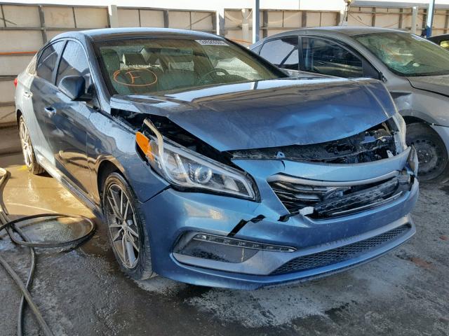 5NPE34AB6FH235793 - 2015 HYUNDAI SONATA SPO BLUE photo 1