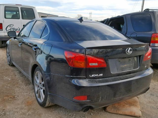 JTHBK262282067480 - 2008 LEXUS IS 250 BLACK photo 3