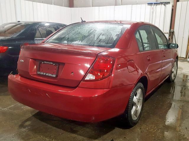 1G8AL58F67Z166444 - 2007 SATURN ION LEVEL RED photo 4